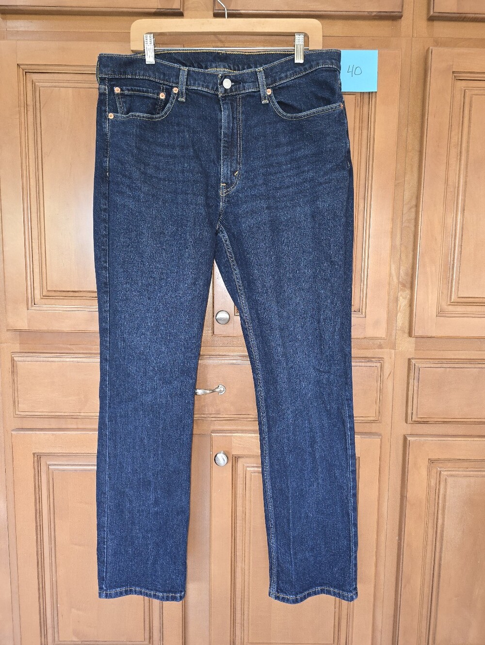 Men's Levi's 514 straight leg jeans in navy blue #straightleg size 36x32